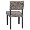 vidaXL Sedia da pranzo 2 pcs Nero Lavato 46 x 55 x 84 cm Rattan Kubu