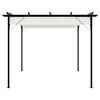 vidaXL Pergola da Giardino Tetto Retrattile Bianco Crema 3x3 m Acciaio