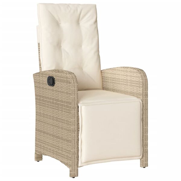 vidaXL Set da Pranzo da Giardino 7 pz con Cuscini Beige in Polyrattan