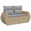 vidaXL Set Divano da Giardino 9 pcs Beige e Grigio Chiaro polyrattan