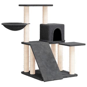 vidaXL Albero per Gatti con Tiragraffi in Sisal Grigio Scuro 82 cm