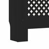 vidaXL Copertura per Radiatore Nera in MDF 205 cm