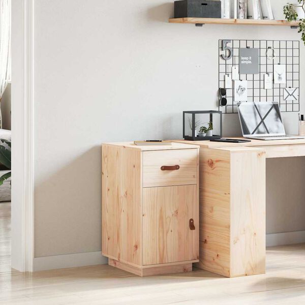 vidaXL Armadietto da Scrivania 40x50x75 cm in Legno Massello di Pino