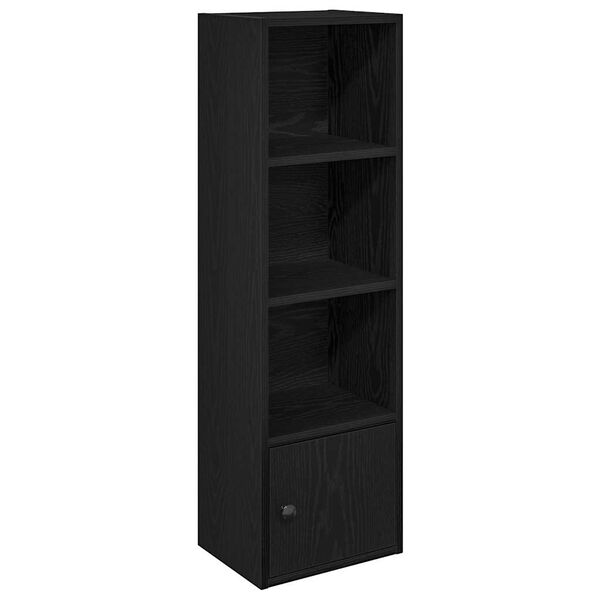 vidaXL Libreria Rovere Nero 31x24x102 cm in Legno Multistrato