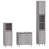 vidaXL Set Mobili da Bagno 3 pz Grigio Sonoma in Legno Multistrato