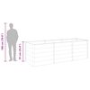 vidaXL Fioriera Rialzata da Giardino 300x100x91 cm in WPC Grigio
