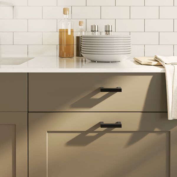 vidaXL Maniglie per Mobili 20pz Nere 64 mm in Acciaio Inox