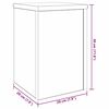 vidaXL Supporto per piante 2 pcs Rovere Nero 20 x 20 x 30 cm