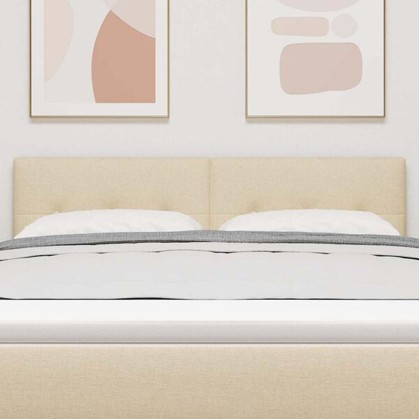 vidaXL Testiera con testiera Crema 160 cm Pelle Sintetica