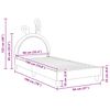 vidaXL Struttura letto bambini con testata Rosa 90 x 190 cm PU
