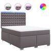 vidaXL Giroletto a Molle con Materasso Grigio 140x190 cm in Similpelle