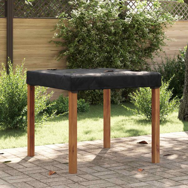 vidaXL Copertura Tavolo Tinta unita Nero 102 x 102 x 15 cm Tessuto