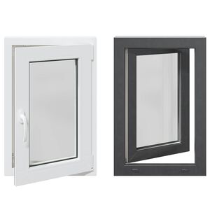 vidaXL Colore interno della finestra del seminterrato Bianco RISOR