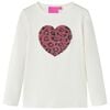 vidaXL Maglietta da Bambina a Maniche Lunghe Ecru 116