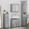 vidaXL Set di mobili per il bagno con cassetto 4 pcs Grigio Sonoma