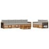 vidaXL Set di divani da esterno 7 pcs Naturale e Grigio Chiaro