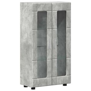 vidaXL Credenza FLORIN 55,5 x 29 x 100 cm Grigio cemento