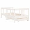 vidaXL Giroletto Bambini con Cassetti Bianco 70x140cm Massello di Pino