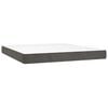 vidaXL Materasso a Molle Insacchettate Rigidit&agrave; Media Grigio Scuro 160x220x20 cm in Velluto