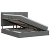 vidaXL Letto con contenitore e materasso Grigio Scuro 140 x 200 cm