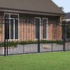vidaXL Cancello per recinzione KAMPEN con punta a lancia Nero 302x150 cm in acciaio