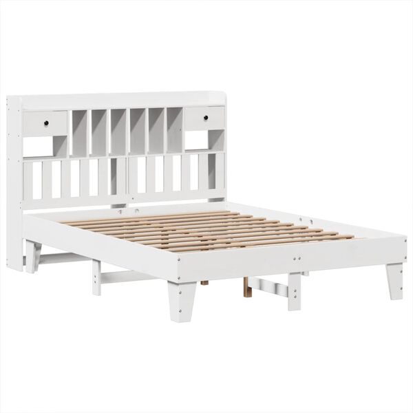 vidaXL Letto senza Materasso Bianco 140x200 cm Legno Massello di Pino