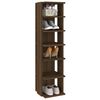 vidaXL Scarpiera Rovere Marrone 27,5x27x102 cm in Legno Multistrato