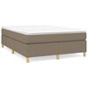 vidaXL Struttura Letto a Rete a Molle Tortora 140x200 cm in Tessuto