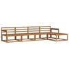 vidaXL Set di divani da esterno 5 pz Naturale Legno di Acacia Massello
