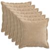 vidaXL Federa 6 pz HOUTEN Tortora 35 x 35 cm Tessuto Chenille
