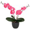 vidaXL Pianta di Orchidea Artificiale Rosso 36 x 10 x 30 cm