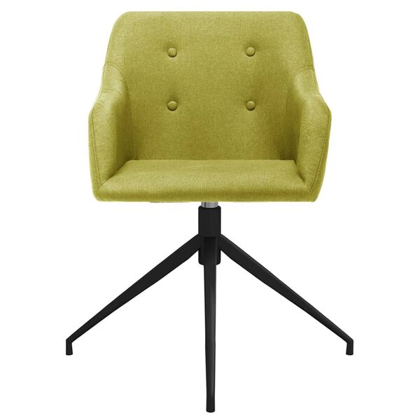 vidaXL Sedie da Pranzo Girevoli 2 pz Verdi in Tessuto