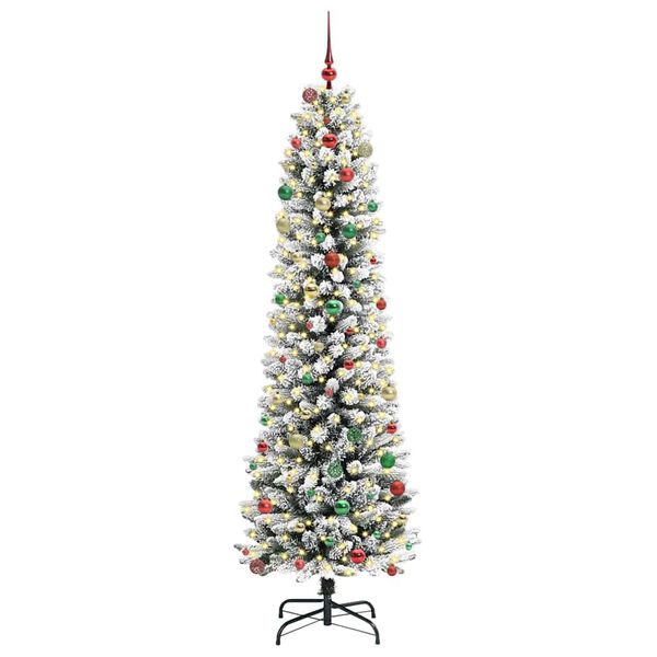 vidaXL Albero di Natale artificiale con 300 LED Bianco 240 cm