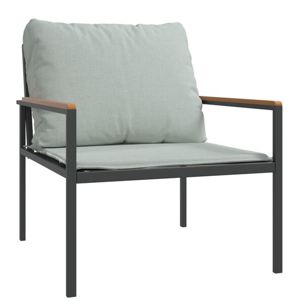 vidaXL Set Salotto da Giardino 4 pz con Cuscini in Acciaio Antracite