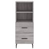 vidaXL Credenza Grigio Sonoma 34,5x34x180 cm in Legno Multistrato