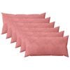 vidaXL Federa 6 pz HEERLEN Rosa 40 x 80 cm Velluto