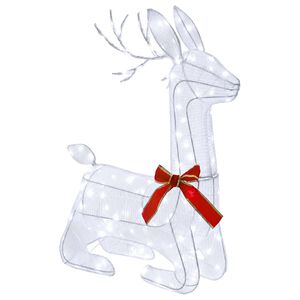 vidaXL Renna di Natale 3D LOVIISA 140 LED Bianco freddo