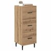 vidaXL Credenza rovere artigianale 34 x 34,5 x 90 cm Legno multistrato