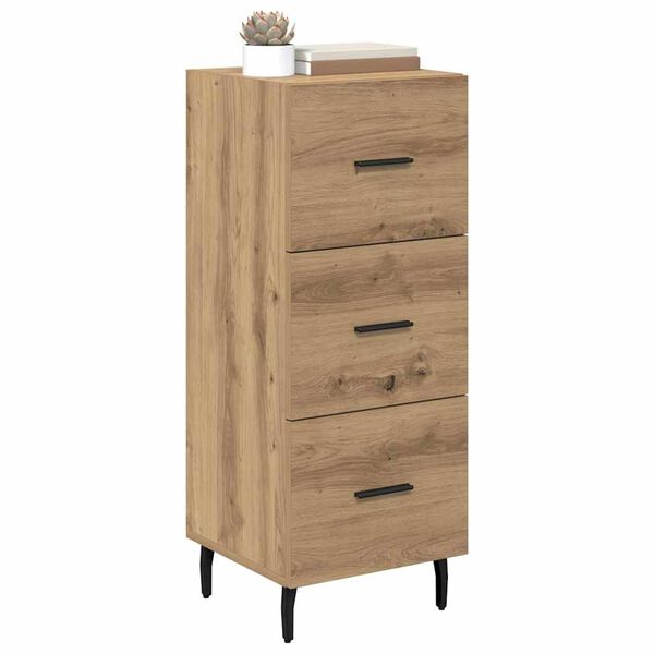 vidaXL Credenza rovere artigianale 34 x 34,5 x 90 cm Legno multistrato