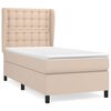 vidaXL Giroletto a Molle con Materasso Cappuccino 100x200cm Similpelle