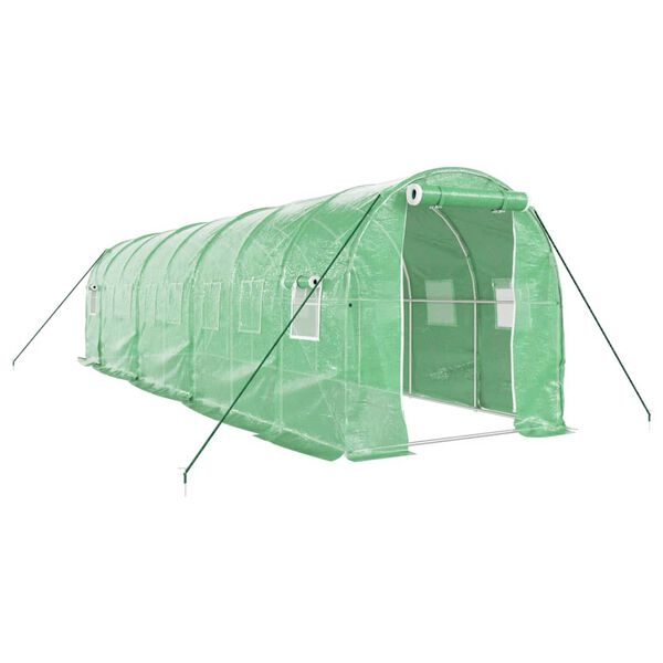 vidaXL Serra con Telaio in Acciaio Verde 16 m&sup2; 8x2x2 m