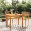 vidaXL Tavolo Batavia 85x85x75 cm Legno Massello di Teak