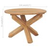 vidaXL Tavolo da Pranzo da Giardino &Oslash;110x75 cm in Massello di Teak