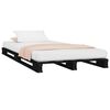 vidaXL Letto a Pallet Nero 75x190 cm Small Single Legno di Pino