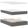 vidaXL Letto con contenitore e materasso Grigio scuro 120 x 190 cm