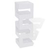 vidaXL Portaombrelli Bastoni Passeggio Quadrato Acciaio 48,5 cm Bianco