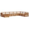 vidaXL Set divani 8 pcs Naturale Legno di Acacia Massello