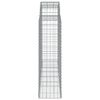 vidaXL Cesti Gabbioni ad Arco 12 pz 200x50x140/160 cm Ferro Zincato