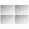 vidaXL Gradini per Scale 4 pz 30 x 20 cm Argento Alluminio