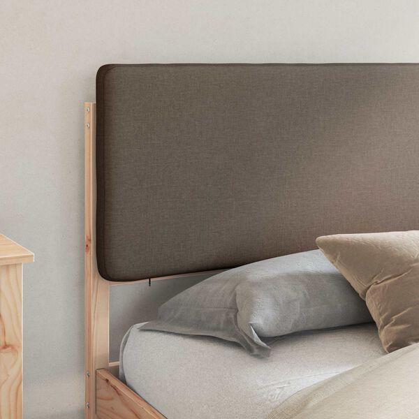 vidaXL Letto con Testiera Rivestita Talpa 180 x 200 cm Pino massello